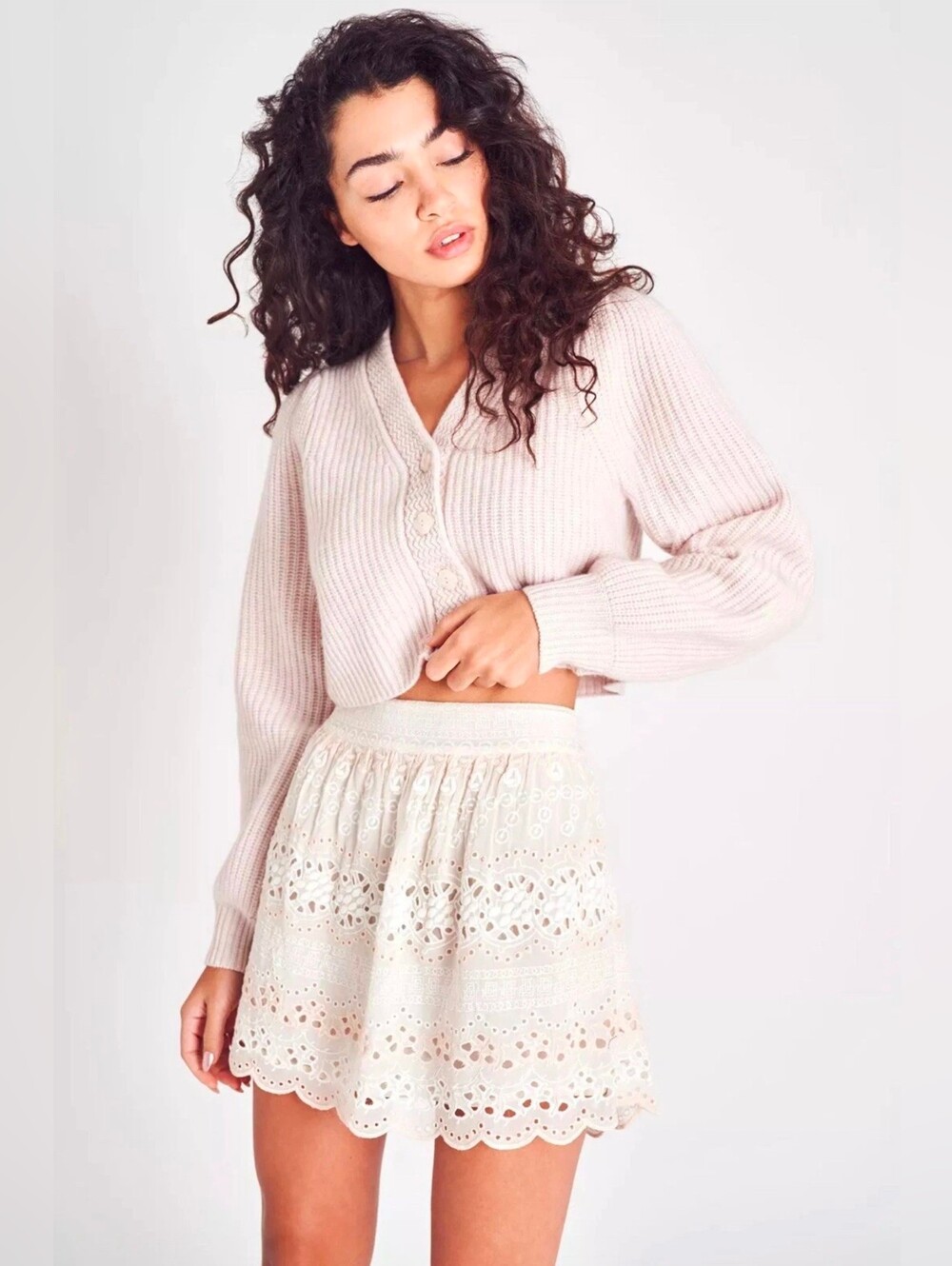 LoveShackFancy Vimisa Lace Mini Skirt Size 2 NWT